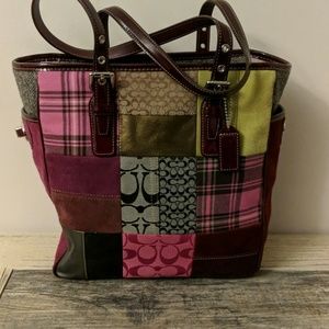 Coach patchwork tote